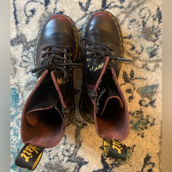 Dr. Martens Vegan Jadon II Platform Boots in Cherry Arcadia - Picture 5 of 6